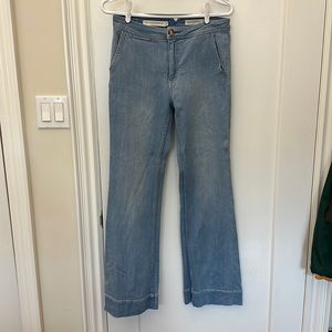 Anthropologie Pilcro jeans wide leg light blue size 28